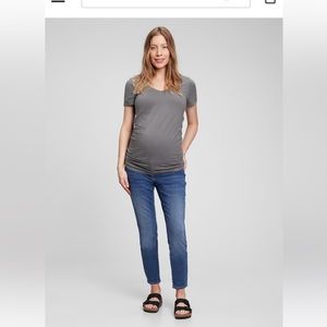 Maternity Inset Panel Skinny Jeans with Washwell - Medium Wash